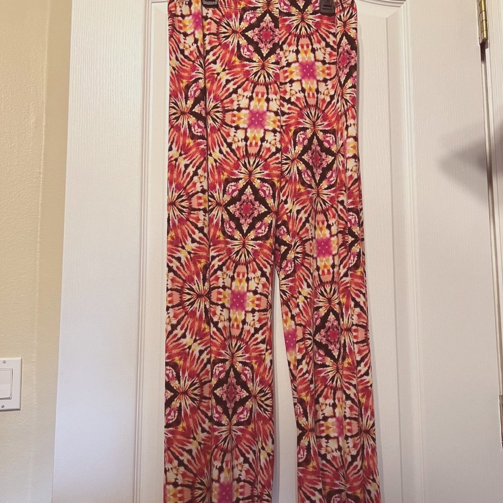 ABN Stretch Tye Dye Women's Pants-Wide Leg-Large